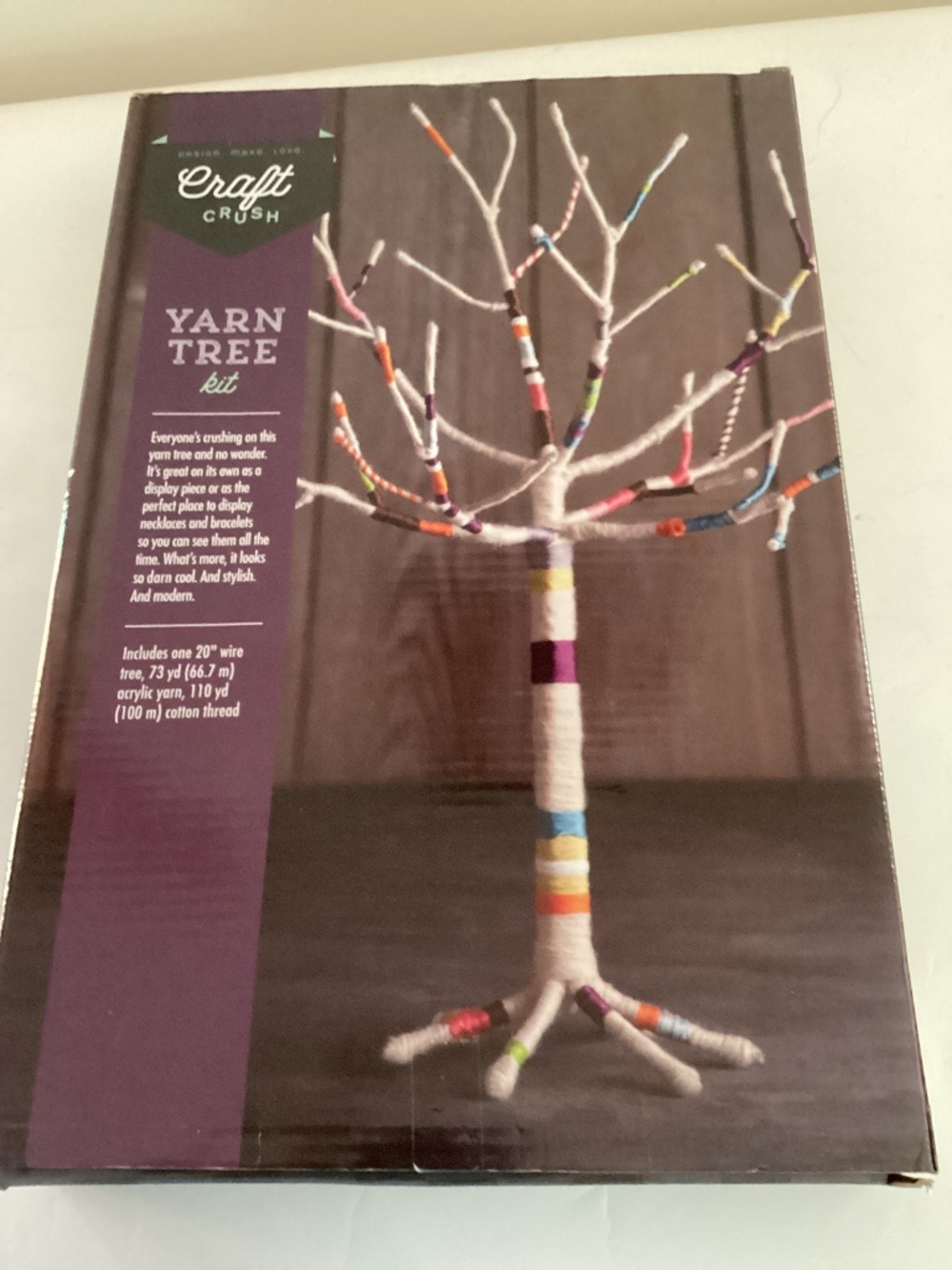 Yarn Tree Kit  metal tree to wrap in yarn DIY kit